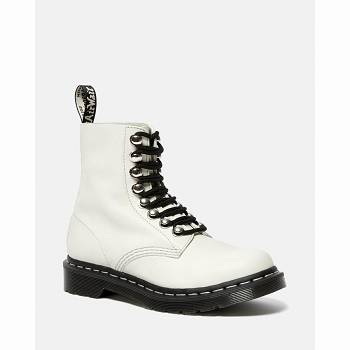 Dr Martens 1460 Pascal Hardware Lace Up - Biele Cizmy Damske, D198SK